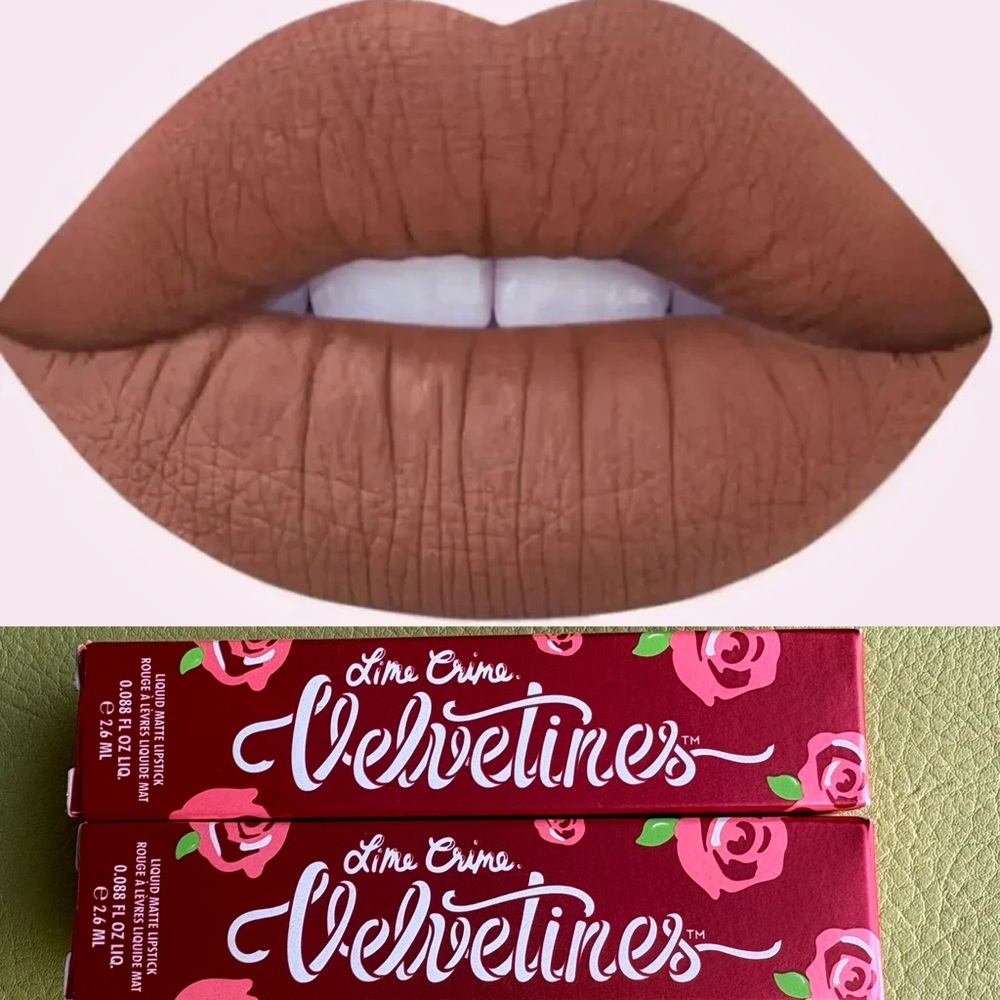 Lime Crime Velvetines Cindy Liquid Matte Lipstick Set of Two NEW